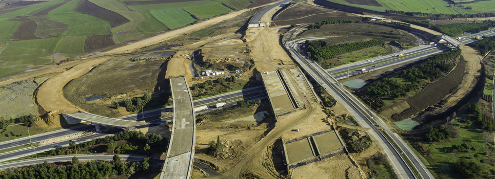 NORTHERN MARMARA MOTORWAY WORKS HAVE BEEN VIEWED FROM AIR.